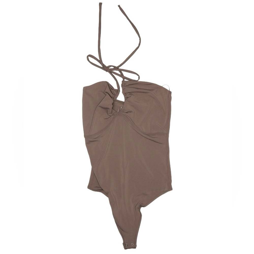 NWT Brown Halter Bodysuit
